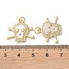 Brass Micro Pave Cubic Zirconia Pendants KK-B083-05G-3