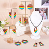 Resin & Walnut Pendants DIY Dangle Earrings Making Kits DIY-TA0011-03A-9