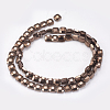 Electroplated Non-magnetic Synthetic Hematite Beads Strands G-P367-E01-2