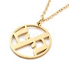 304 Stainless Steel Pendant Necklaces NJEW-P306-01G-1