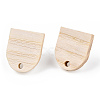 Ash Wood Stud Earring Findings EJEW-N017-011K-2