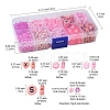 DIY Flat Round & Heart Acrylic & Glass Seed Beads Jewelry Making Findings Kits DIY-FS0006-43A-3