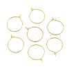 Brass Wine Glass Charm Rings X-EC067-1G-1