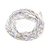 Transparent Electroplate Glass Beads Strands GLAA-K064-05A-01F-2