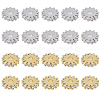 DICOSMETIC 20Pcs 2 Colors Brass Micro Pave Cubic Zirconia Bead Spacers ZIRC-DC0001-17-1