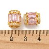 Brass Micro Pave Cubic European Beads KK-B096-23G-02-3