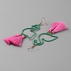 Alloy Flamingo Chandelier Earrings EJEW-WH0010-55A-2