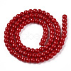 Opaque Solid Color Glass Beads Strands GLAA-T032-P4mm-10-2