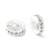 Brass Micro Pave Cubic Zirconia Spacer Beads KK-A254-27S-1