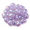 UV Plating Rainbow Iridescent Imitation Jelly Acrylic Beads OACR-C007-08A-3