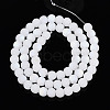 Frosted Imitation Jade Glass Beads Strands GLAA-T032-J6mm-MBB01-1