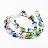 Handmade Millefiori Glass Beads Strands X-LK137-3