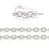 Non-Tarnish 3.28 Feet 304 Stainless Steel Cable Chains X-CHS-F006-02B-P-3