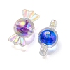 UV Plating Rainbow Iridescent Acrylic Beads X-PACR-E001-01-2