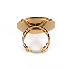 201 Stainless Steel Cuff Pad Ring Settings X-STAS-S080-040G-G-4