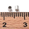 Anti-Tarnish Rhodium Plated 925 Sterling Silver Spacer Tube Beads STER-Z006-01D-P-3