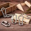 6Pcs 2 Style 304 Stainless Steel Rock Climbing Carabiners STAS-TA0001-33P-15