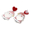 Christmas Acrylic Dangle Stud Earrings with 304 Stainless Steel Pin for Women EJEW-D060-01B-1