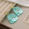 Flower Zinc Alloy Acrylic Dangle Stud Earrings FS-WG5AD05-05-1