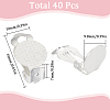 40Pcs 304 Stainless Steel Clip-on Earring Findings STAS-SC0008-39S-2