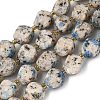 Natural Sesame Jasper Dyed Beads Strands G-U023-A08-01-2