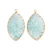 Crackle Glass Pendants GLAA-Q088-016-2