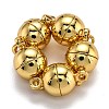 Rack Plating Brass Magnetic Clasps with Loops LS-KK-F801-02B-G-1