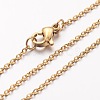 Ion Plating(IP) 304 Stainless Steel Necklace MAK-G004-05G-2