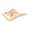 Brass Enamel Charms KK-Q028-17A-G-2