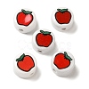 Christmas Theme Glazed Porcelain Beads PORC-NH0001-01B-1