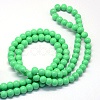 Baking Paint Glass Round Bead Strands DGLA-Q020-8mm-07-3