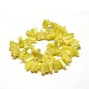 Natural Lemon Jade Nuggets Bead Strands G-P073-53-2
