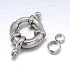 Brass Spring Ring Clasps KK-L082D-01P-2