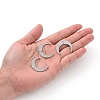 Non-Tarnish 201 Stainless Steel 2-Loop Link Pendants STAS-N090-LA038-5