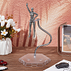 Plastic Minifigures Display Stands with Adjustable Snake Bone Bracket ODIS-WH0070-81A-5