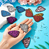 DIY Glitter Imitation Leather Wing Dangle Earring Making Kit DIY-TA0010-26-5