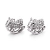 Brass Pave Clear Cubic Zirconia Pendants KK-T081-02P-1