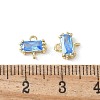 Brass Pave Cubic Zirconia Connector Charms KK-F892-53G-03-3