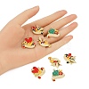 8Pcs 4 Styles Mother's Day Theme Alloy Enamel Pendants ENAM-FP0002-25-3