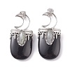 Natural Black Obsidian Pendants G-F639-09E-P-1