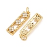 Brass Micro Pave Cubic Zirconia Pendants KK-Z146-30G-2