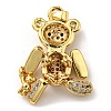 Brass with Cubic Zirconia Pendants KK-K341-37G-2