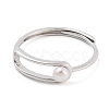 Round Natural Pearl Finger Rings STER-Z009-10P-3