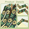 Ethnic Style Flower Pattern Polyester Ribbon OCOR-WH0047-47-7
