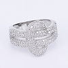 Brass Micro Pave Cubic Zirconia Finger Rings RJEW-E145-30P-2