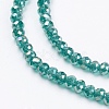Electroplate Glass Beads Strands X-GLAA-F076-FR04-3