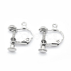 Brass Screw On Clip-on Earring Findings KK-L164-01P-2