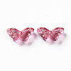 Transparent Spray Painted Glass Beads LS-GLAA-S190-018A-02-2