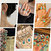 108Pcs 9 Styles Dyed Synthetic Turquoise Cabochons TURQ-PH0001-17-5