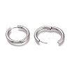 Tarnish Resistant 201 Stainless Steel Huggie Hoop Earrings EJEW-L256-05Q-P-3